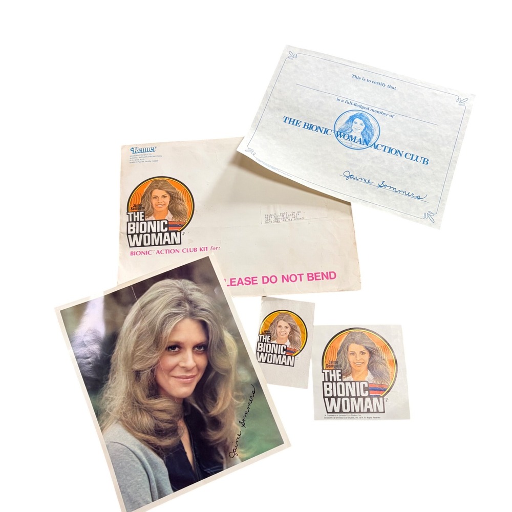 Vintage 1976 Kenner The Bionic Woman Action Club Kit Jaime Sommers Fan Club Set